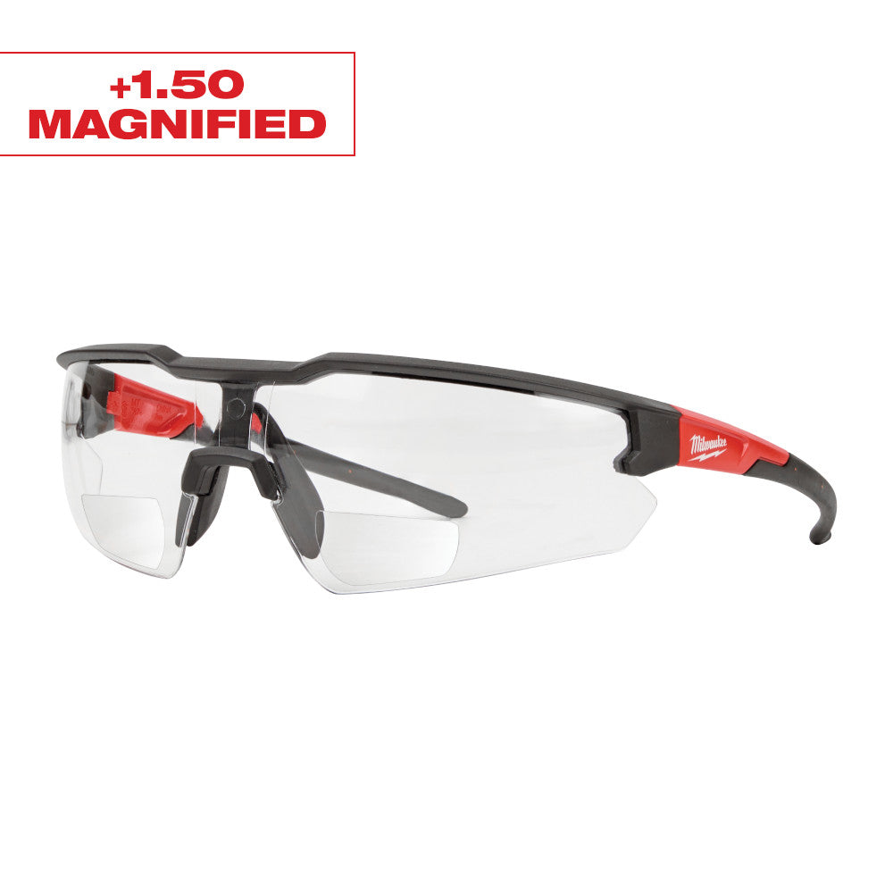 Milwaukee 48-73-2202, Safety Glasses - +1.50 Magnified Clear Anti-Scratch Lenses