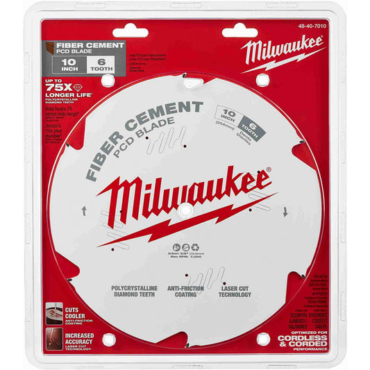 Milwaukee 48-40-7010, 10" PCD/Fiber Cement Circular Saw Blade