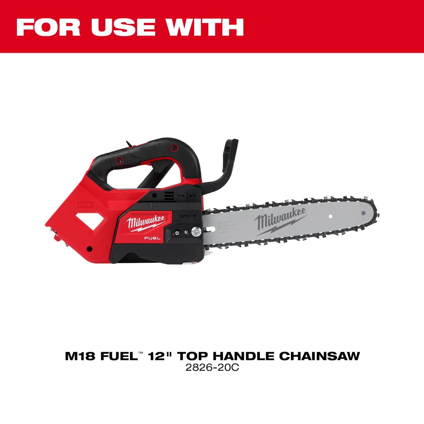 Milwaukee 49-16-2743, 12" Top Handle ChainSaw Guide Bar