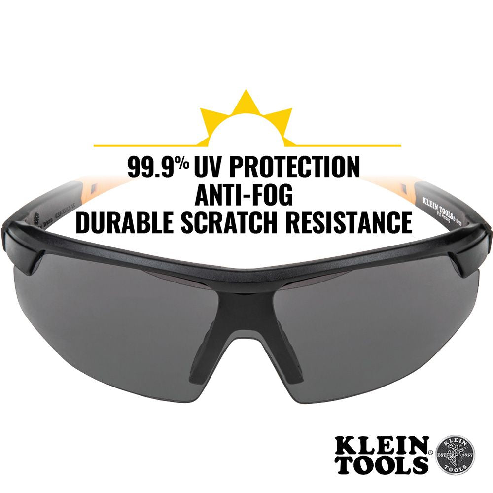 Klein Tools 60160, Standard Safety Glasses, Gray Lens