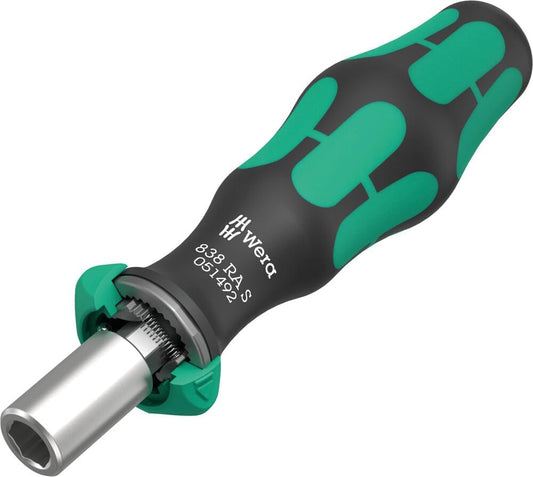 Wera 05051492001, 838 RA S Bitholding screwdriver with ratchet functionality, 1/4", 1/4" x 102 mm