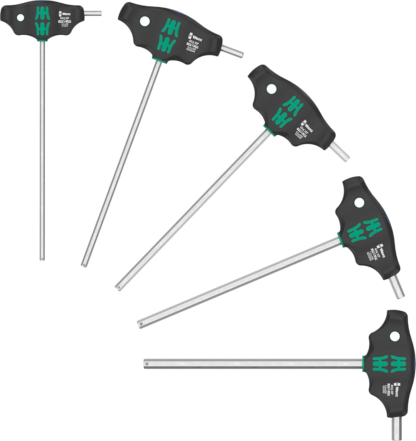 Wera 05136070001, 454/5 HF SHK Set 1 Screwdriver set T-handle screwdriver Hex-Plus with holding function, 5 pieces