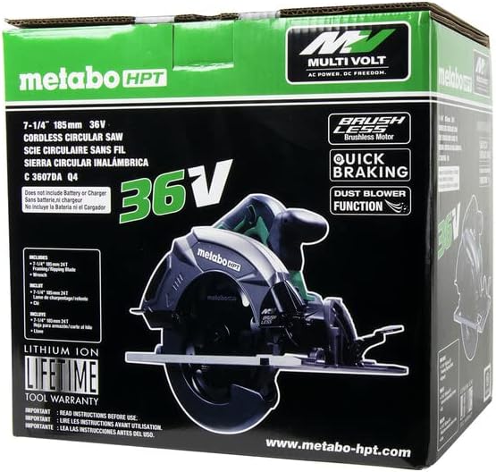 Metabo HPT C3607DAQ4M,  36V MultiVolt™ Cordless Circular Saw 7-1/4-in (Tool Only)