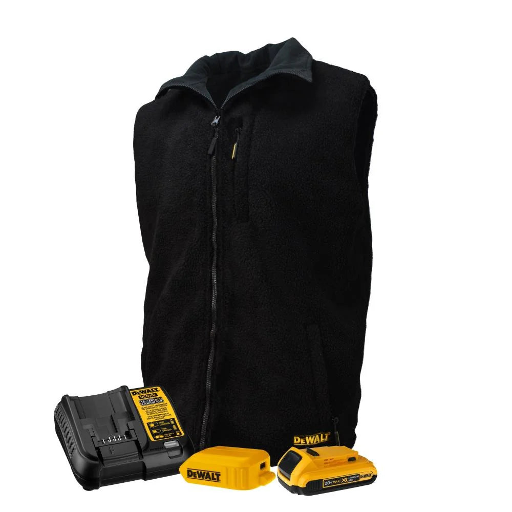 DEWALT DCHV086BD1 Heated Reversible Fleece Vest with Battery 