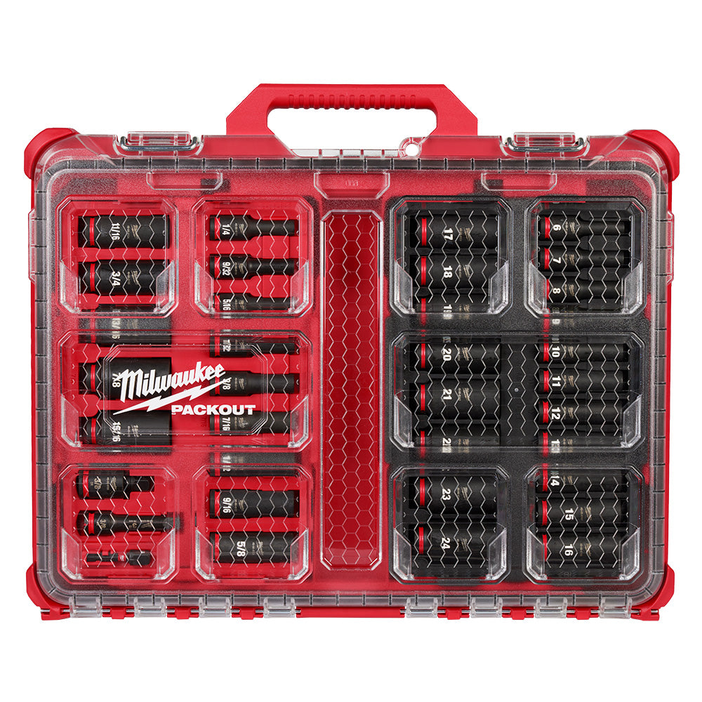 Milwaukee 49-66-6805, SHOCKWAVE Impact Duty™ Socket 3/8” Dr 36PC PACKOUT Set