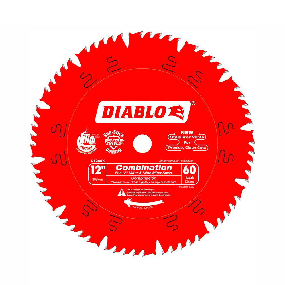 Diablo D1260X, 12" x 60T Combination Blade