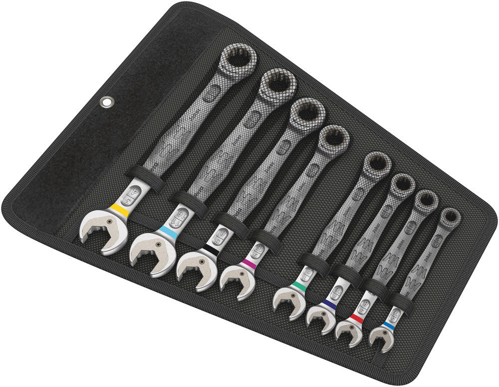 Wera 05020012001, 6000 JOKER 8 IMPERIAL SET 1 SET OF RATCHETING COMBINATION WRENCHES, IMPERIAL, 8 PIECES