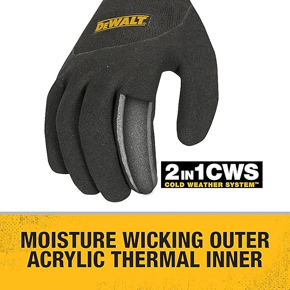 DEWALT DPG737-L, Dewalt Thermal Insulated Grip Glove 2 In 1 Design (L)