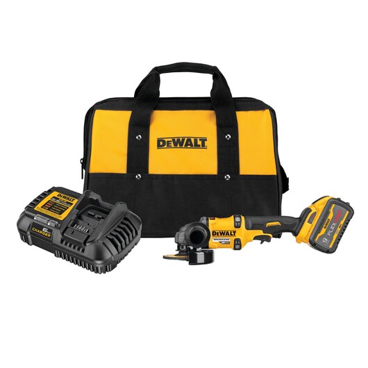 DEWALT DCG418X1, 60V MAX FLEXVOLT 4-1/2'' - 6'' Small Angle Grinder Kit (No Lock On)(9.0AH)