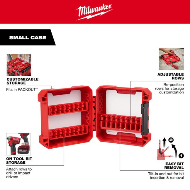Milwaukee 48-32-9920, Customizable Small Case for Impact Driver Accessories