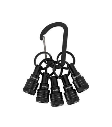 VEGA 5QKCHB,  Keychain Bit Holders Black - 5pc