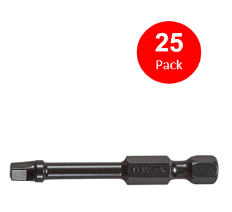 Vega 150R3A-B, Square #3 Power Bit x 2" Black (25/Bag)