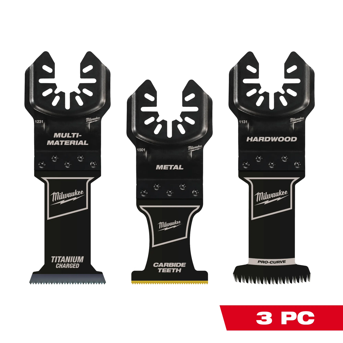 Milwaukee 49-10-9001, OPEN-LOK 3PC ALL PURPOSE MULTI-TOOL BLADE VARIETY PACK