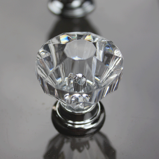 Eurofit K-71848, Knob, Acrylic Glass with Satin Nicel Base (SPLASH)