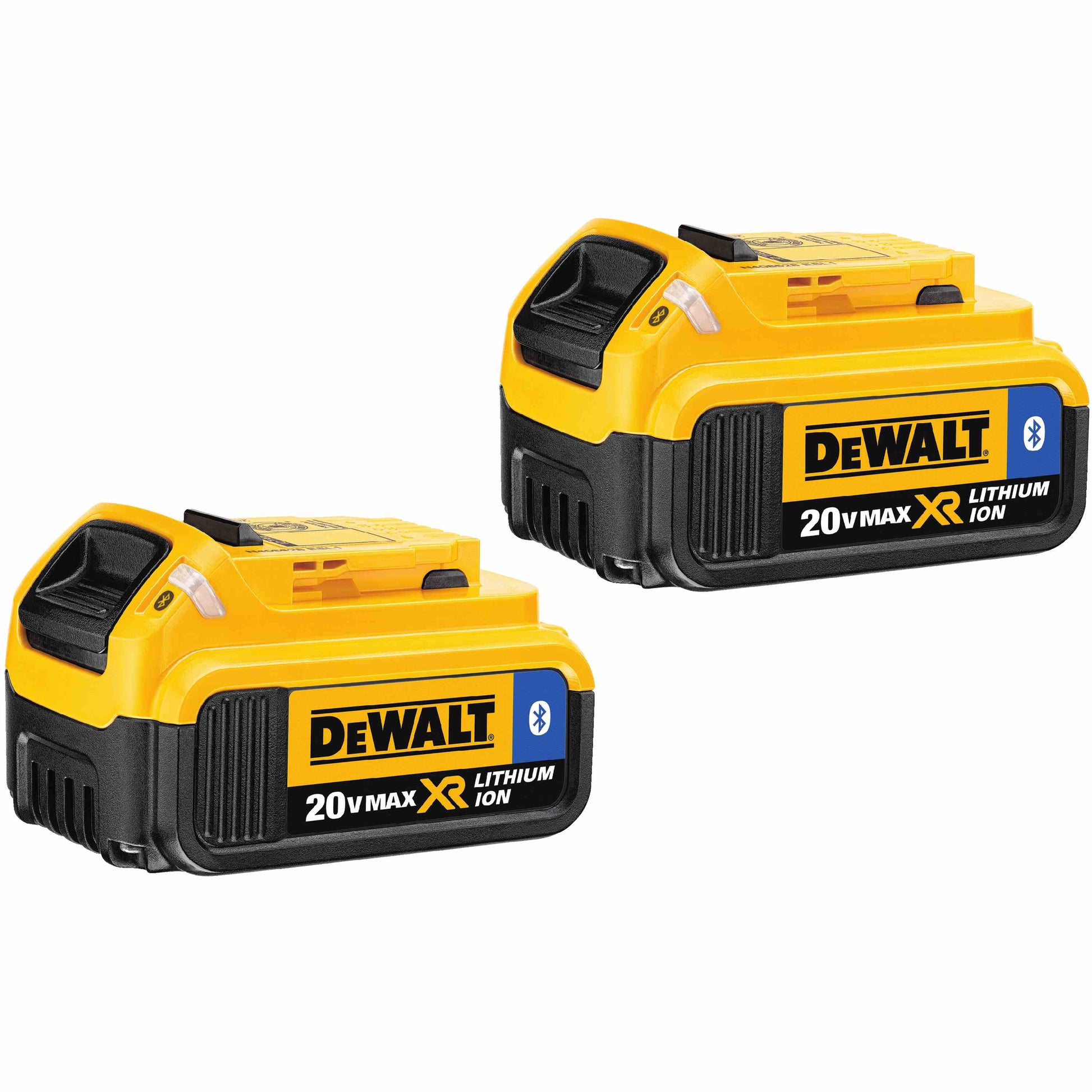 DEWALT DCB204BT-2, 20V MAX Compact Battery with Bluetooth, Twin Pack (4.0 Ah)