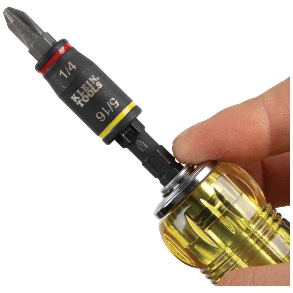 Klein Tools 32304, 14-in-1 HVAC Adjustable-Length Impact Screwdriver with Flip Socket