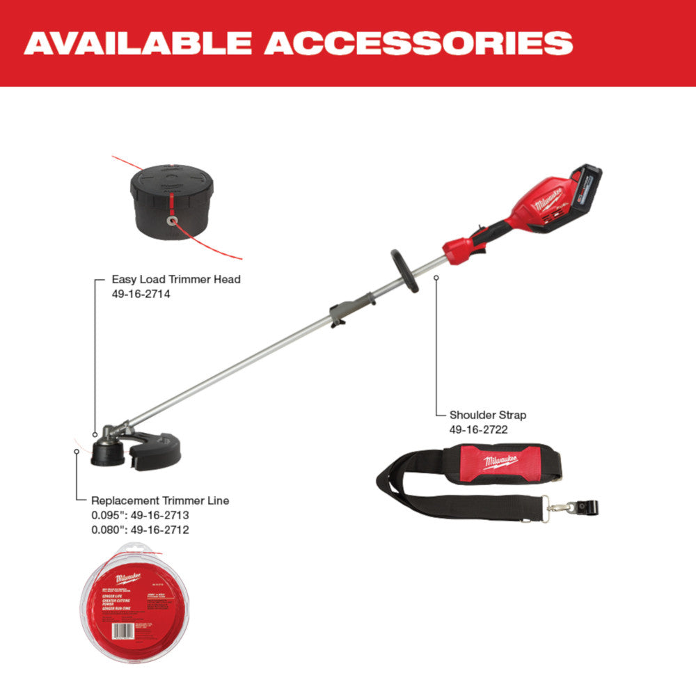 Milwaukee 2825-20ST, M18 FUEL String Trimmer w/ QUIK-LOK Attachment Capability