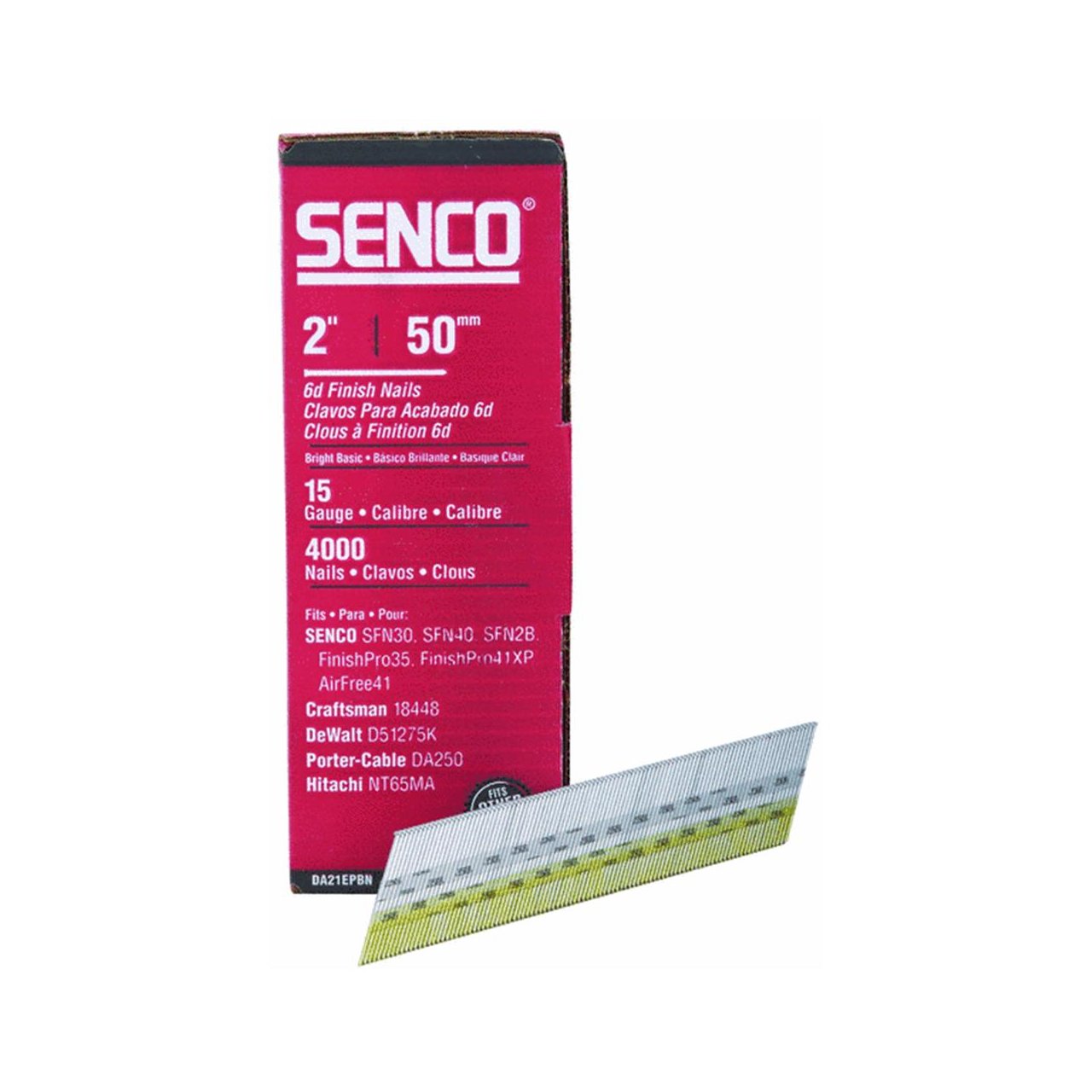 Senco DA21EPBN,  Brad Nail 15 Ga Angled  2" (4M/Box)