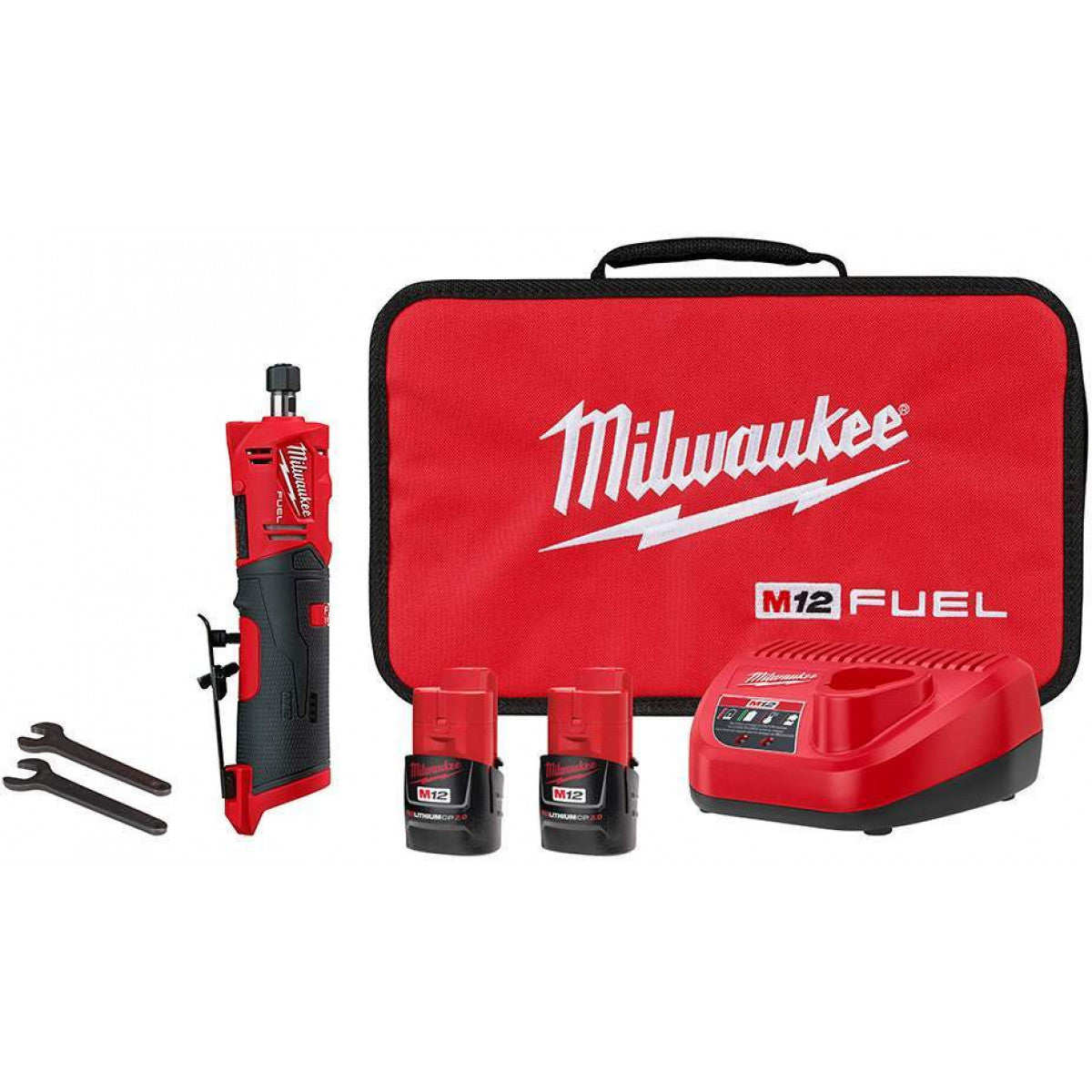 Milwaukee 2486-22, M12 FUEL 1/4" Straight Die Grinder Kit