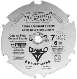 Freud CD0706H, 7-1/4" x 6" Fiber Cement Blade