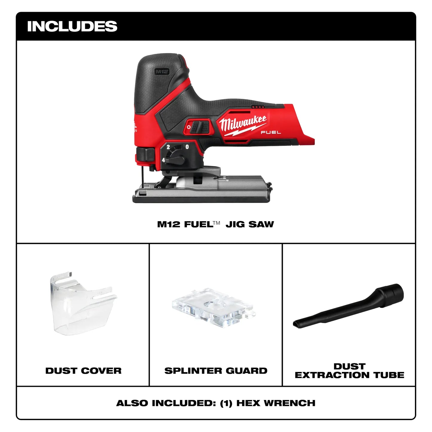 Milwaukee 2545-20, M12 Fuel Barrel Grip Jigsaw