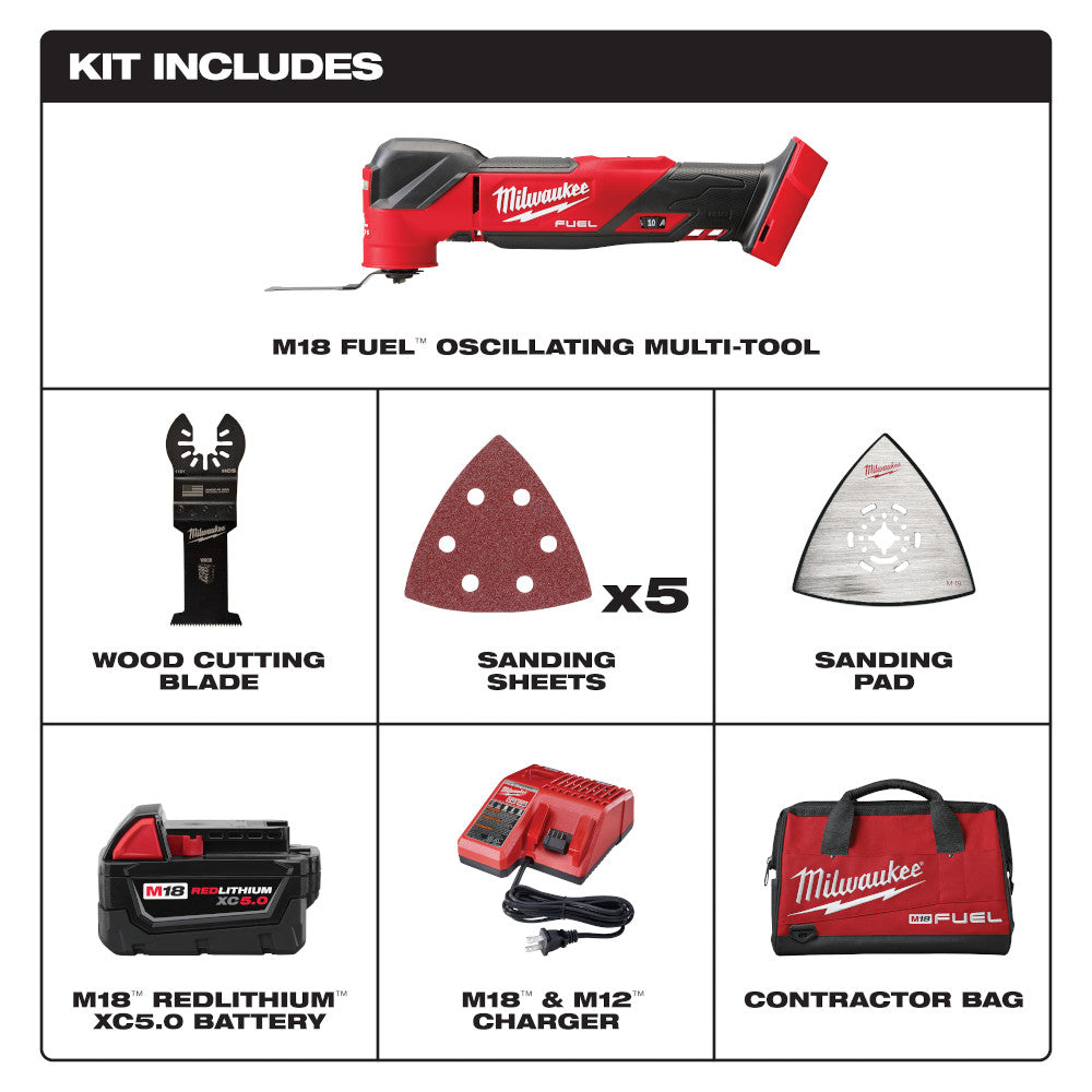 Milwaukee 2836-21, M18 FUEL Oscillating Multi-Tool Kit