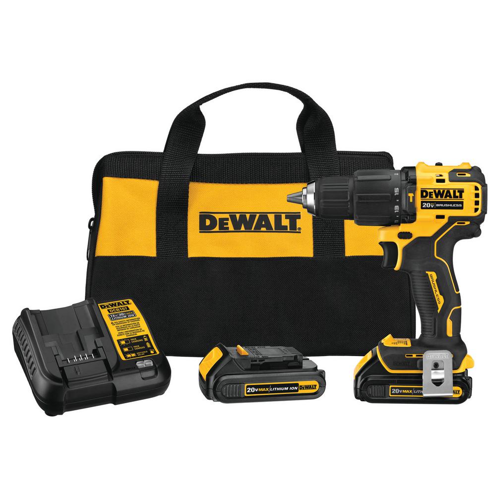 DEWALT DCD709C2, ATOMIC 20V MAX Compact Brushless Hammerdrill Kit