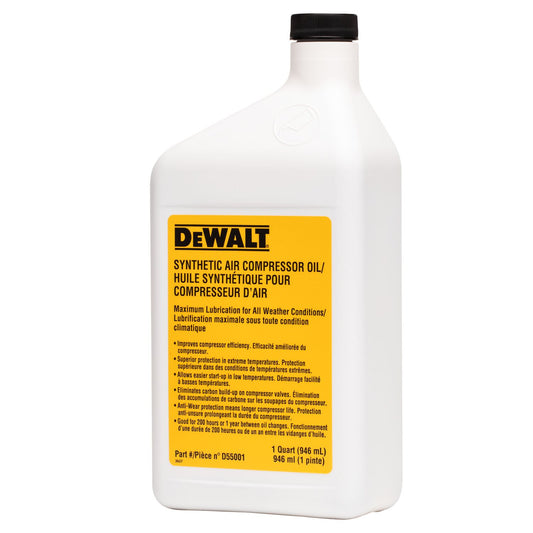 DEWALT D55001, Compressor Oil -Synthetic 1 Quart