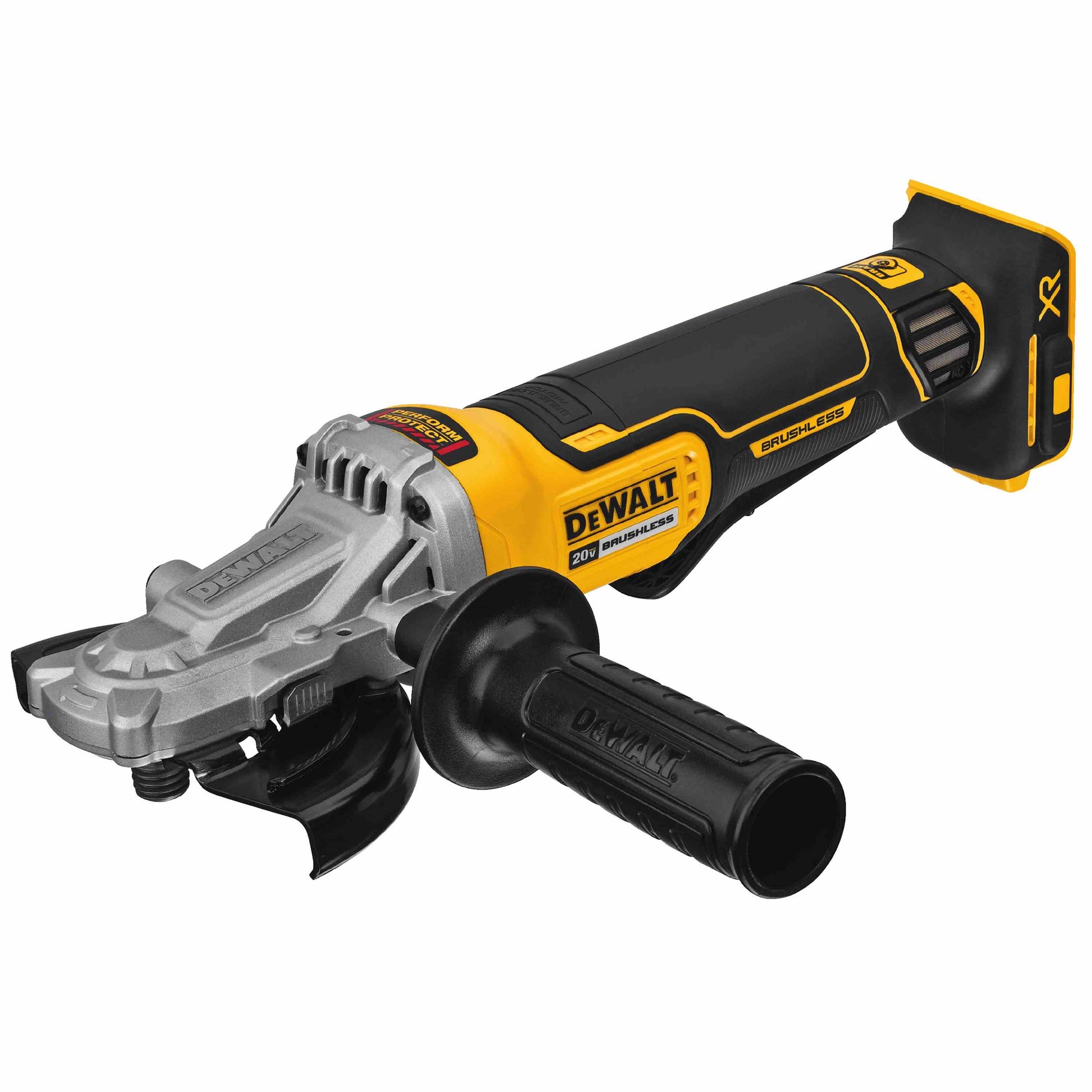 DEWALT DCG413FB, 5 in. 20V MAX XR Flathead Paddle Switch Small Angle Grinder with Kickback Brake (Tool Only)