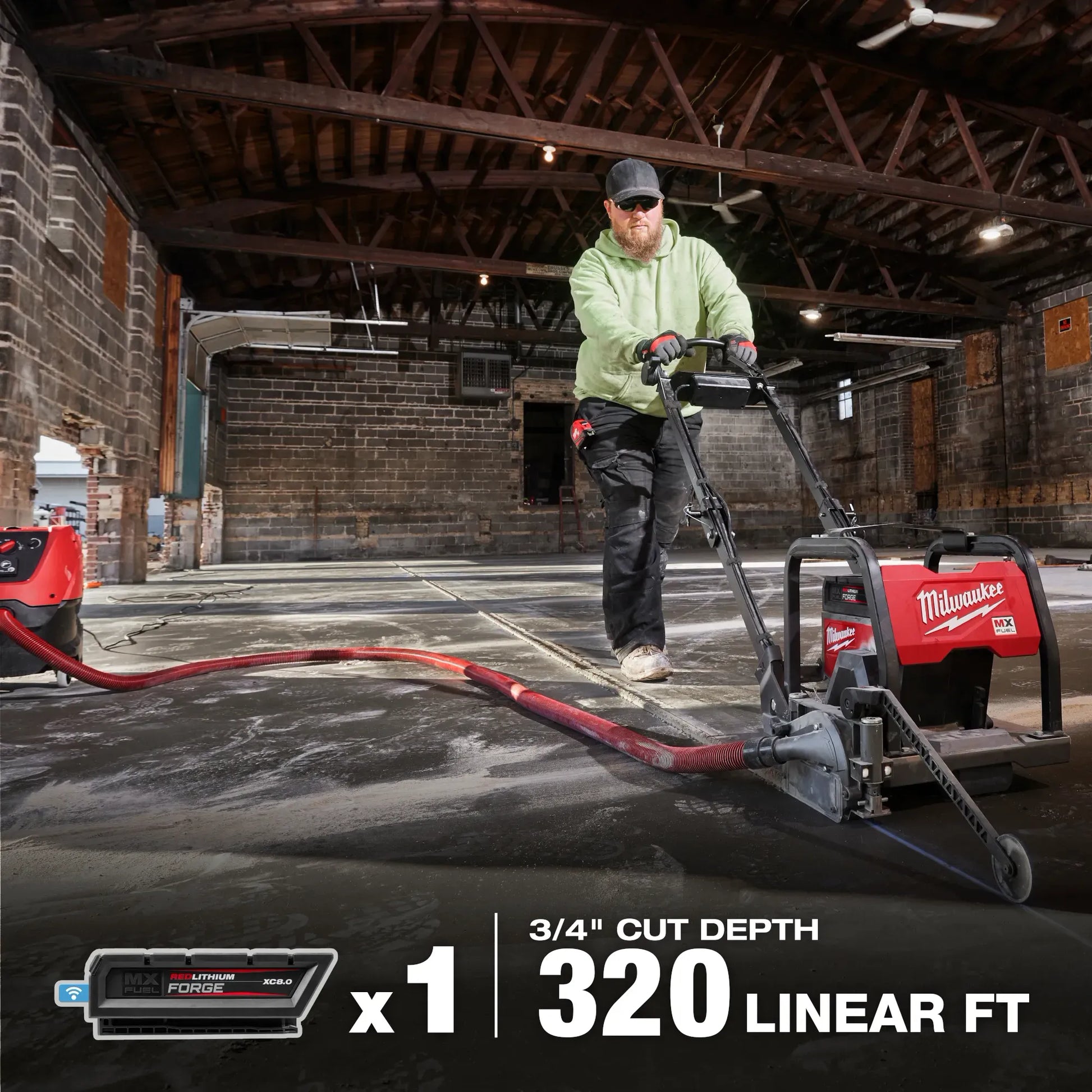 Milwaukee MXF316-2XC, MX FUEL™ 6" Green Concrete Saw Kit