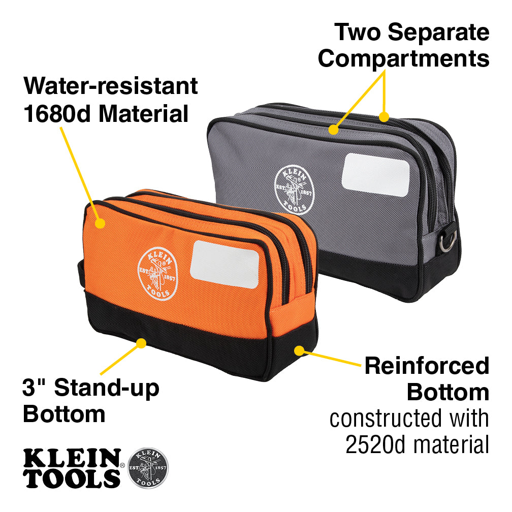 Klein Tools 55579, Double Zipper Tool Bag, 2-Pack