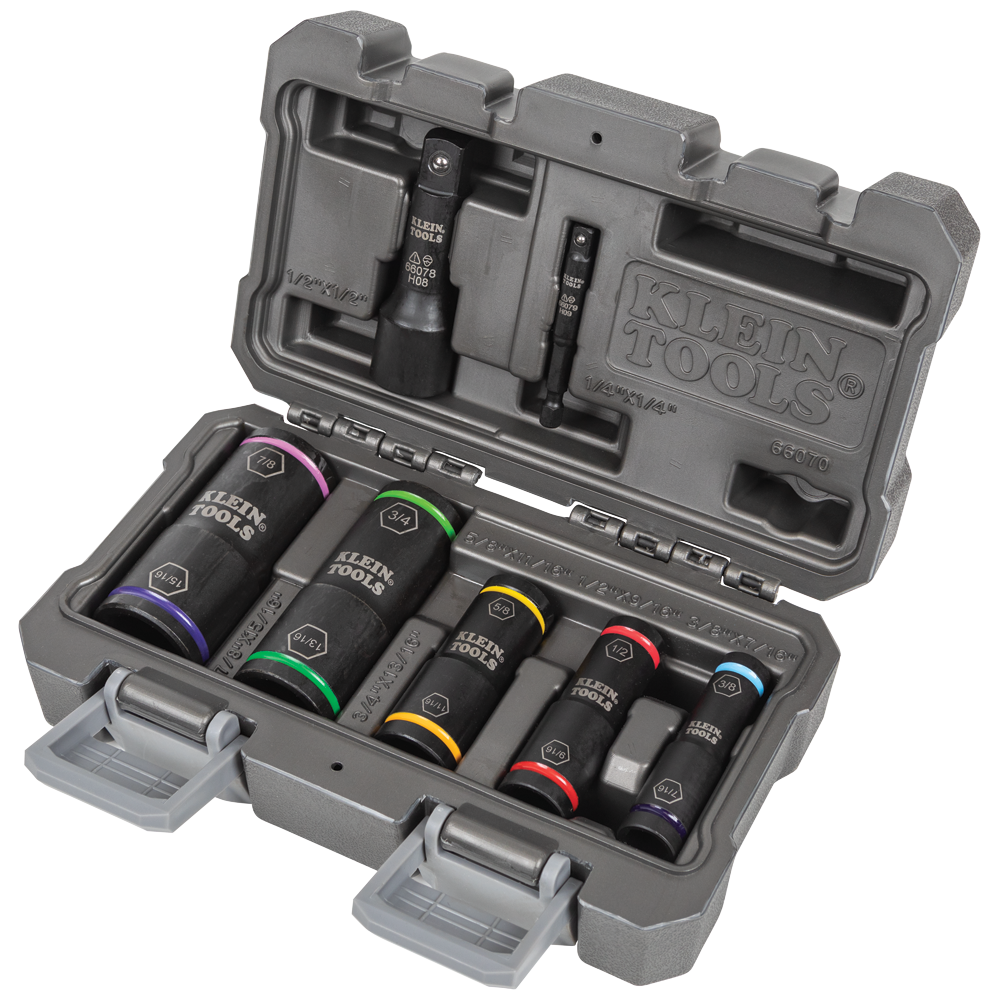 Klein Tools 66070, Flip Impact Socket Set, 7-Piece