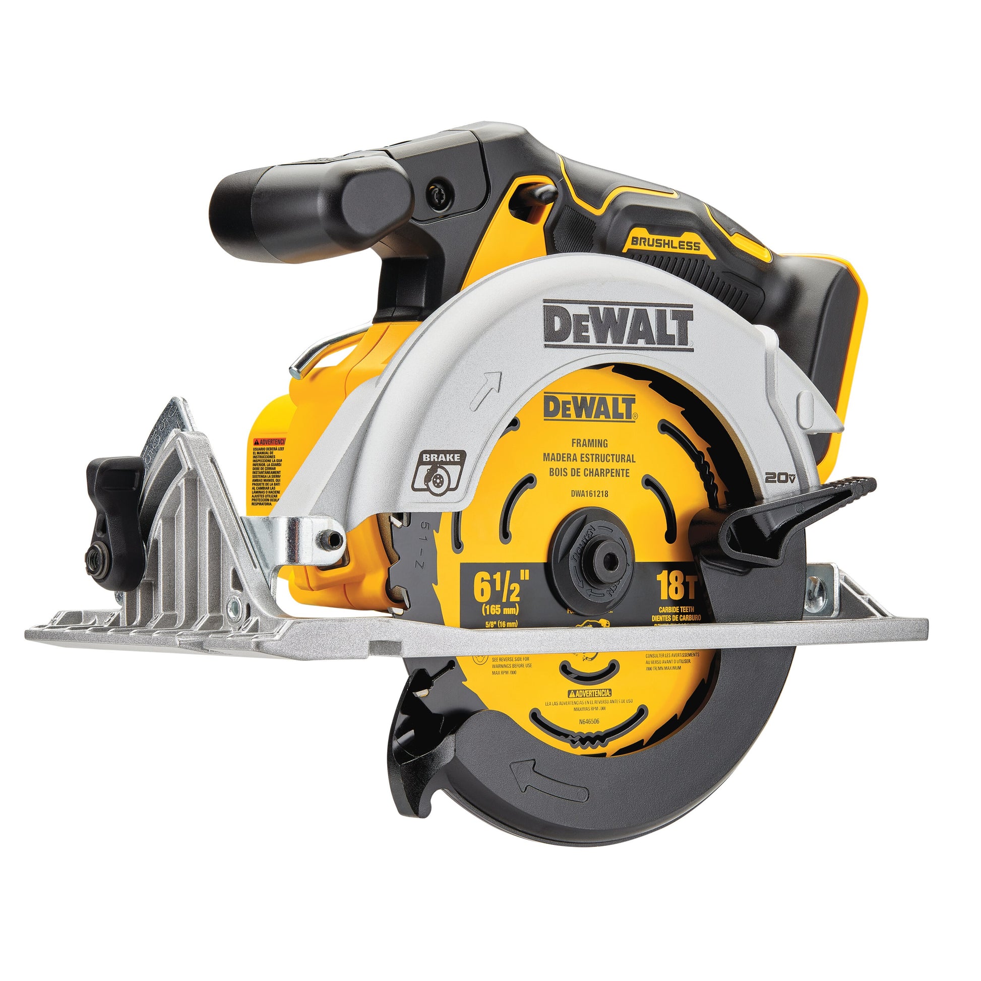 DEWALT DCS565B, 20V MAX 6-1/2'' Brushless Circular Saw (Tool Only)