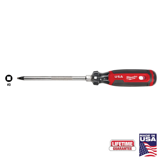 Milwaukee MT219, #3 Square 6" Cushion Grip Screwdriver (USA)