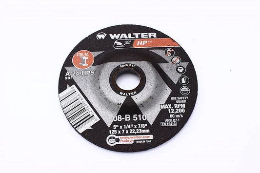 Walter 08B510, 5X1/4 X7/8 HP GR WHEELS