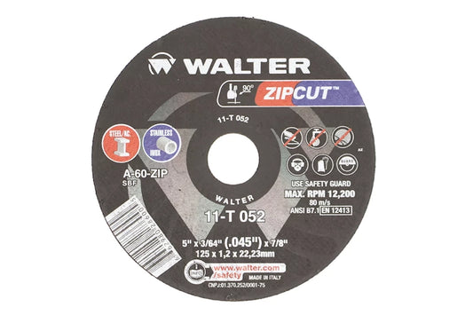 Walter 11T052, ZIPCUT 5X3/64X7/8'' T1 CUT-OFF WHEEL