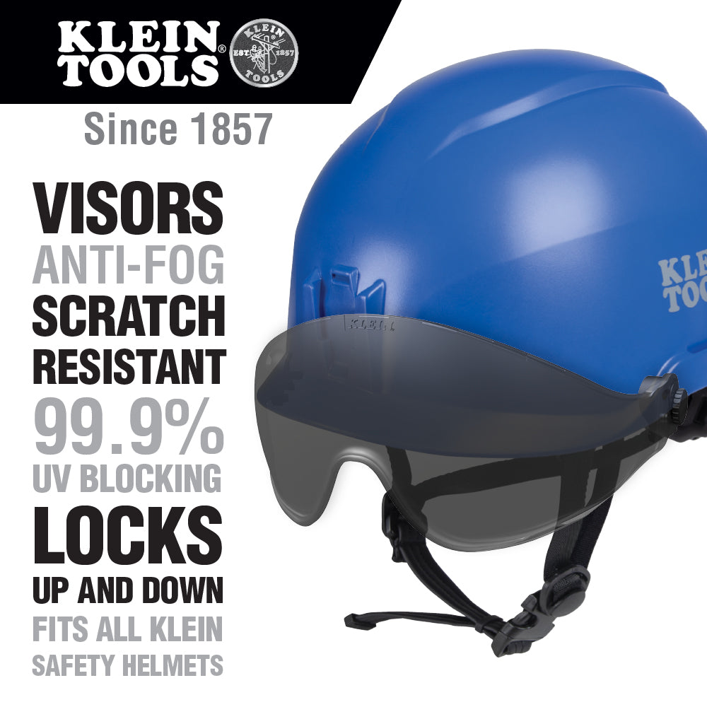 Klein Tools VISORGRAY, Safety Helmet Visor, Gray Tinted