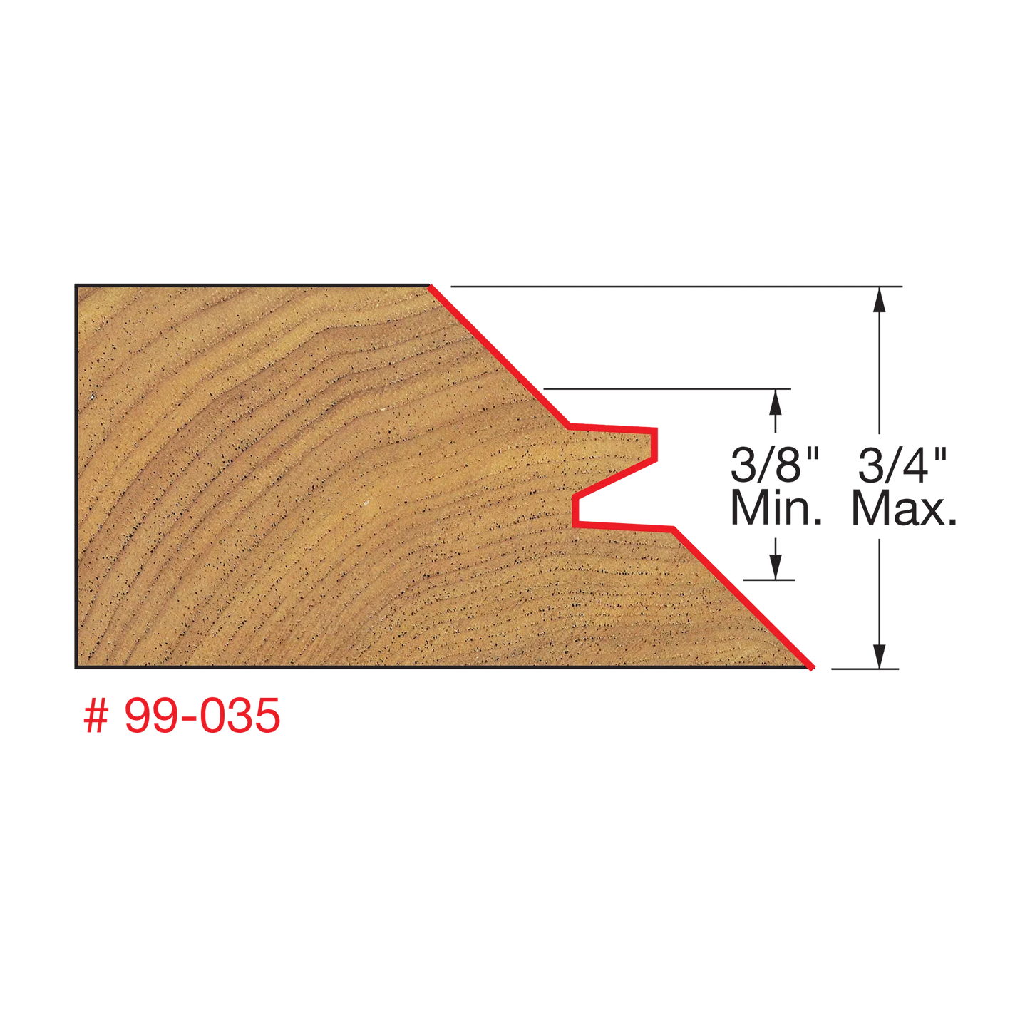 Freud 99-035, Carbide Router Bit - 2-11/64" Lock Miter Bit (1/2" Shank)