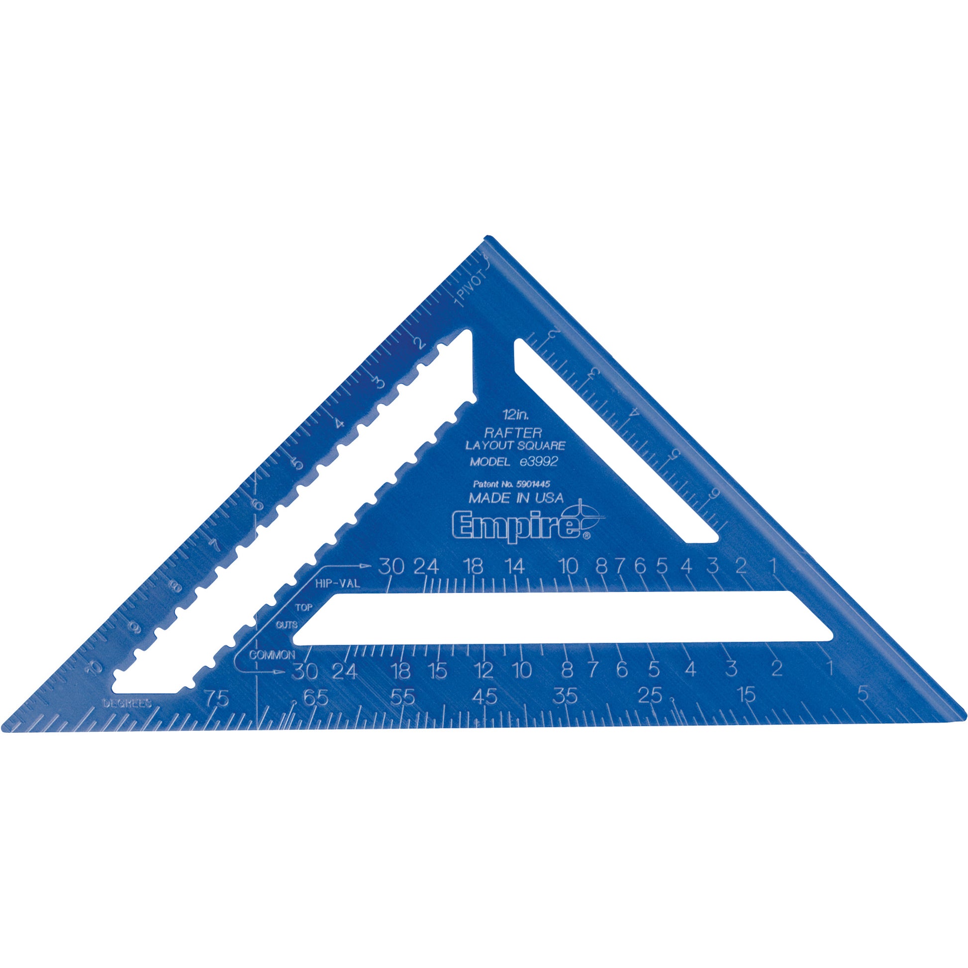 Empire E3992, 12" TRUE BLUE Laser Etched Rafter Square