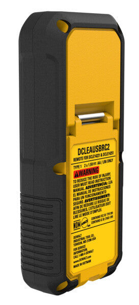 DEWALT DCLEAUSBRC2, Remote for USB Cross Line Lasers DCLE14221GB or DCLE14251GB