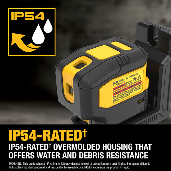 DEWALT DCLE16031GB, Rechargable 3 Spot Laser