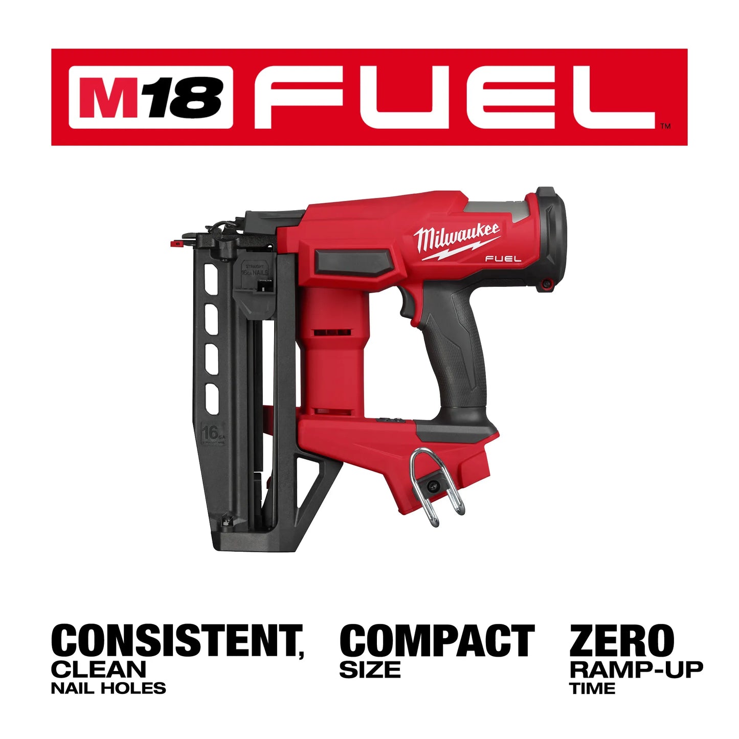 Milwaukee 3020-20, M18 FUEL™ 16 Gauge Straight Finish Nailer