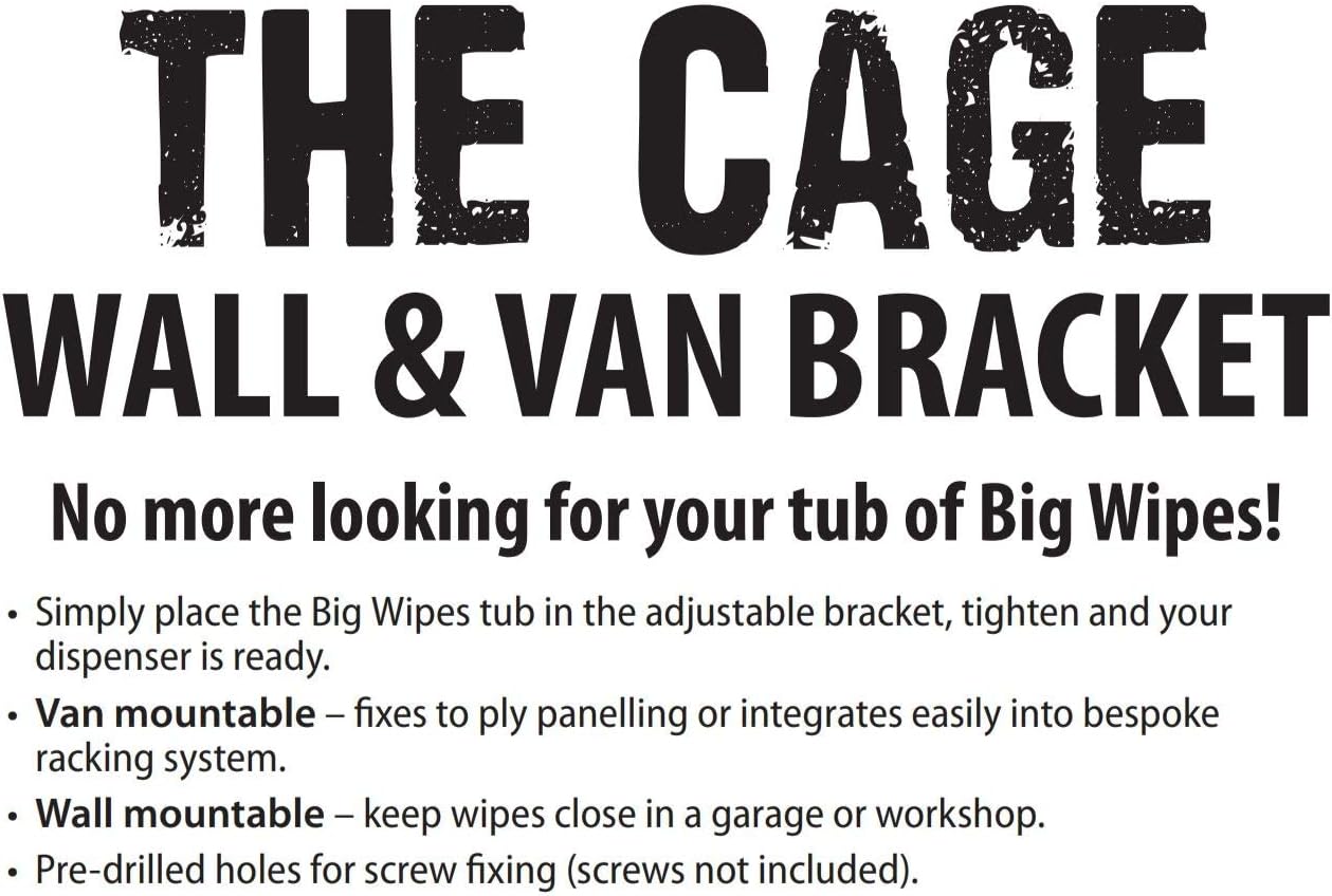 Big Wipes BW011753, BIG WIPES “THE CAGE” Wall + Van Bracket