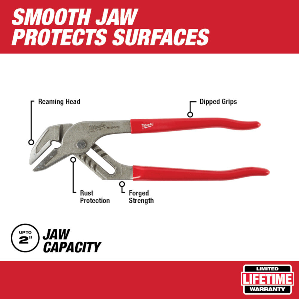 Milwaukee 48-22-6552 12" Smooth Jaw Pliers