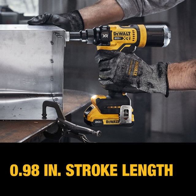 DEWALT DCF403D1, 20V MAX* XR® Brushless Cordless 3/16" Rivet Tool Kit