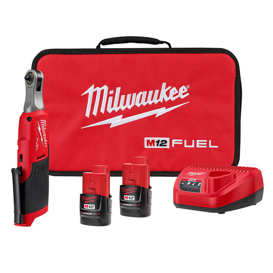 Milwaukee 2566-22, M12 FUEL Brushless 1/4" High Speed Ratchet Kit