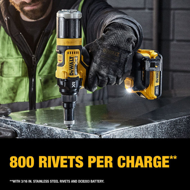 DEWALT DCF403D1, 20V MAX* XR® Brushless Cordless 3/16" Rivet Tool Kit