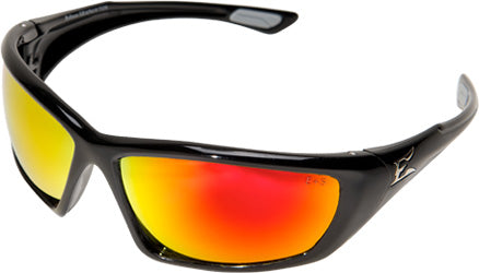 Edge Eyewear XRAP419, Robson, Black Frame/Aqua Precision Red Mirror Lens (Non-Polarized)