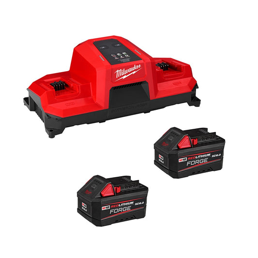 Milwaukee 48-59-1866, REDLITHIUM FORGE 18V M18 Li-Ion Extended Capacity (XC) 6.0 Ah Starter Kit with Super Charger