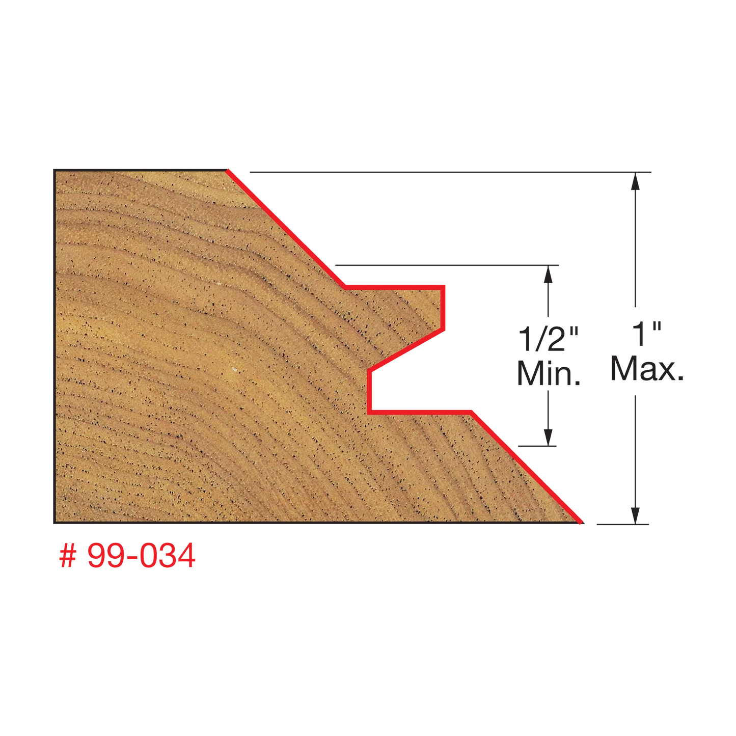 Freud 99-034, Carbide Router Bit - 2-3/4" Lock Miter Bit (1/2" Shank)